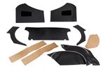 Triumph TR3 Interior Trim Kit - Black with White Piping - RW3028BLACK